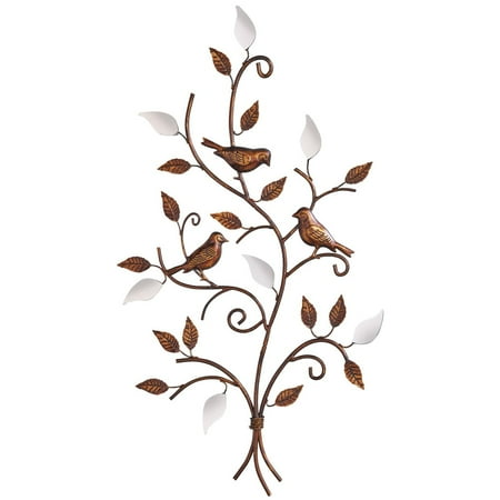 Rustic Birds Bronze Mirror Wall Art Brown Com