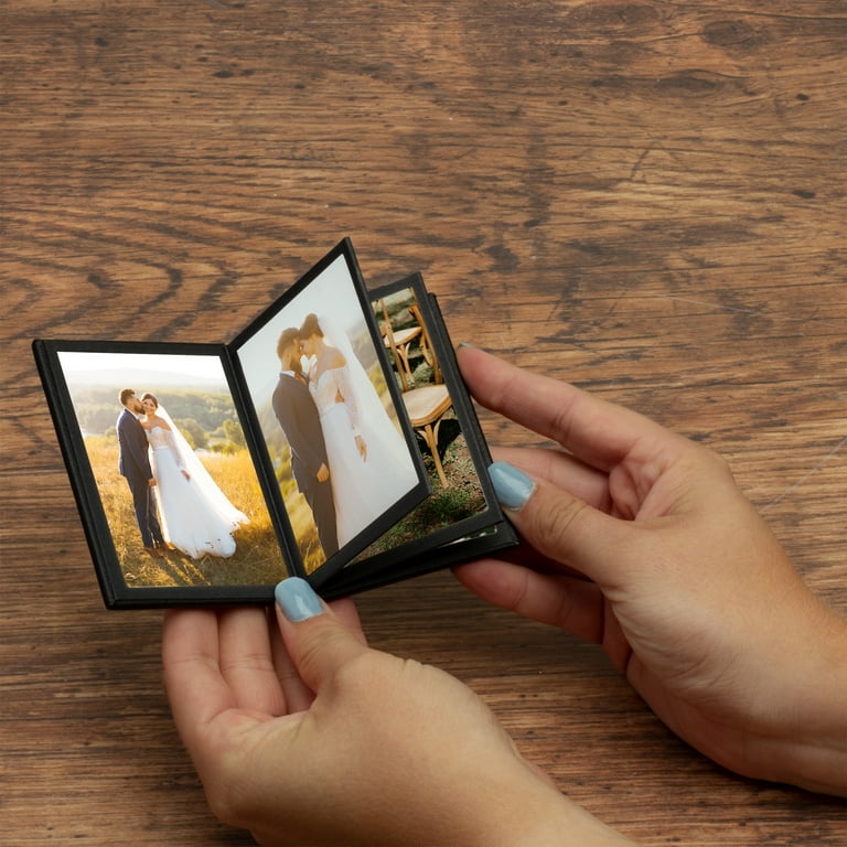 Neil Enterprises Mini Black Accordion Photo Album, Memory Adhesive