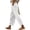 White, variant on EYNMVR Womens Linen Pants with Pockets High Waist Comfy White Gauze Pants Casua Lightweight Loose Trousers