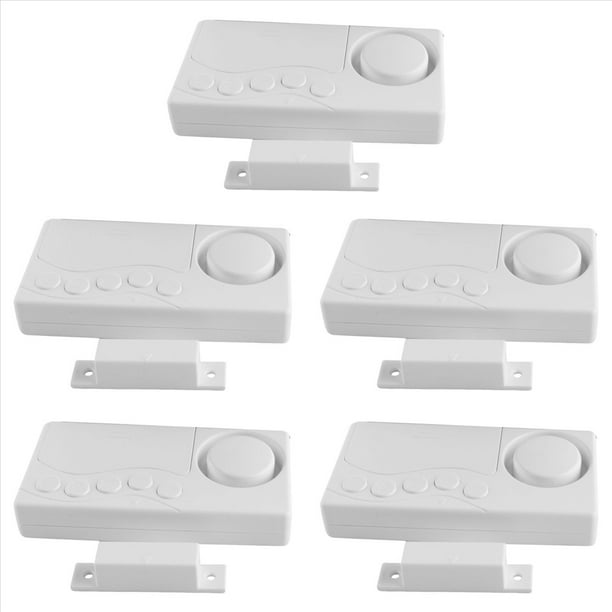 5X Sensor de Apertura de Puerta Alarma de Puerta con Retardo de Tiempo Inalámbrico Sensor de Puerta Alarma de Seguridad para Puertas y Ventanas Seguridad para el Hogar