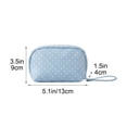 thumbnail image 3 of Blue Polka Dot Toiletry Bag, Waterproof Travel Makeup Bag with Large Capacity Storage and Zipper Closure, Portable Cosmetic Organizer for Women Travel Vacation Business Trips, 3 of 7