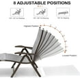 Folding Patio Chaise Lounge Chair for Outside Aluminum Pool Recliner