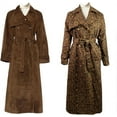 thumbnail image 2 of utcoco Womens Faux Suede Notched Lapel Long Trench Coat, 2 of 3