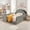 Grey, variant on GDF Studio Full Size Cute Dinosaur Bed with Safety Guardrails & Solid Wood Frame, Boucle Fabric Upholstered Bed, Grey
