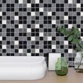 thumbnail image 4 of Yeetfub 19 Sheet Peel and Stick Backsplash Black Grey and White Mosaic Backsplash for Kitchen Wall Self Adhesive Removable Stick on Backsplash for Bathroom Kitchen Cabinet Shower 4"x4", 4 of 7