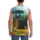 thumbnail image 4 of Fotbe Green Tractor Field Men's Camiseta sin Mangas Estampada para Hombres, Playera Casual para Gimnasio, Entrenamiento, Playa-Medium, 4 of 7