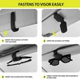 thumbnail image 3 of Auto Drive 2 Piece Pack Premium Visor Sunglasses Holder - Universal Fit 24OR21, 3 of 7