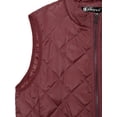 thumbnail image 2 of Día de San Patricio Chaleco Acolchado Ligero Con Cremallera Y Cuello Alto Para Mujer Vino rojo XS, 2 of 7