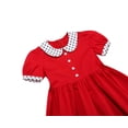 thumbnail image 6 of Vividxx Girls Dress Puff Sleeve Dress Color Block Dresses Party Daily Wear For Kids Formal 12-13 Years, 6 of 9
