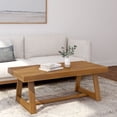thumbnail image 4 of Plank+Beam Farmhouse Coffee Table, 48" Solid Wood Tables for Living Room, Rectangular Center Table, 4 of 7