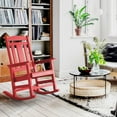 thumbnail image 7 of Dycanpo Outdoor Rocking Chair and Side Table Set, Weather Resistant Proch Rocker for Adult, Bright Red, 7 of 7