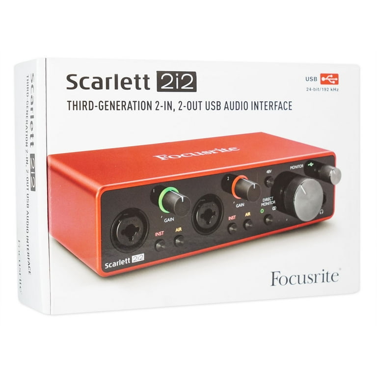 Focusrite SCARLETT 2I2 3rd Gen USB 192Khz Audio Interface