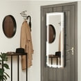 thumbnail image 4 of Costway LED Mirror Jewelry Cabinet Wall/Door Mounted  47" Armoire 3 Color Light Black, 4 of 10