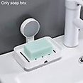 thumbnail image 4 of Jabonera, accesorios de baño, sin taladrar, blanca, 4 of 5