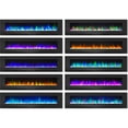 thumbnail image 3 of Hanover 78 In. Wall-Mount Electric Fireplace in Black with Multi-Color Flames and Crystal Rock Display, 3 of 8