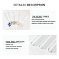thumbnail image 3 of 6-Pack Reusable Glass Straws with Hand-Blown Flower Charms – Dishwasher Safe & Shatter-Resistant, 3 of 8