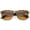 Shiny Tortoise / Amber, variant on sunglassLA Unisex Classic Wide Temples Neutral-Hued Square Lens Horn Rimmed Sunglasses (Shiny Tortoise / Amber) - 54mm