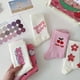 thumbnail image 5 of Calcetines de media longitud informales con letras de amor y flores rosas bonitas para otoño e invierno, calcetines de media longitud sencillos y modernos para mujer, 5 of 6