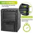 thumbnail image 5 of ZenSports 80Gal (300L) Compost Bin Large Outdoor Composter Tumbler BPA-Free Material Black, 5 of 12