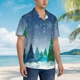 thumbnail image 5 of Daiia Christmas Trees Hawaiian Shirt for Men Gentle Cotton Regular Short Sleeve Casual-Medium, 5 of 9