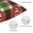 thumbnail image 5 of YFYANG Square Decorative Throw Pillow Case (Without Pillow Insert), Christmas Checkered Moose Pattern Bedroom Sofa Car Cushion Cover, 18"x18", 5 of 9