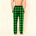thumbnail image 4 of Dwelliawo Cute Pajama Pants Comfy Christmas Pajama Pants Matching Halloween Pajamas Christmas Plaid Pajama Bottom Baggy Checkered Drawstring Sweatpants Army Green 2XL, 4 of 6