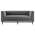 thumbnail image 5 of Modway Devote Channel Tufted Performance Velvet Loveseat in Gray, 5 of 8