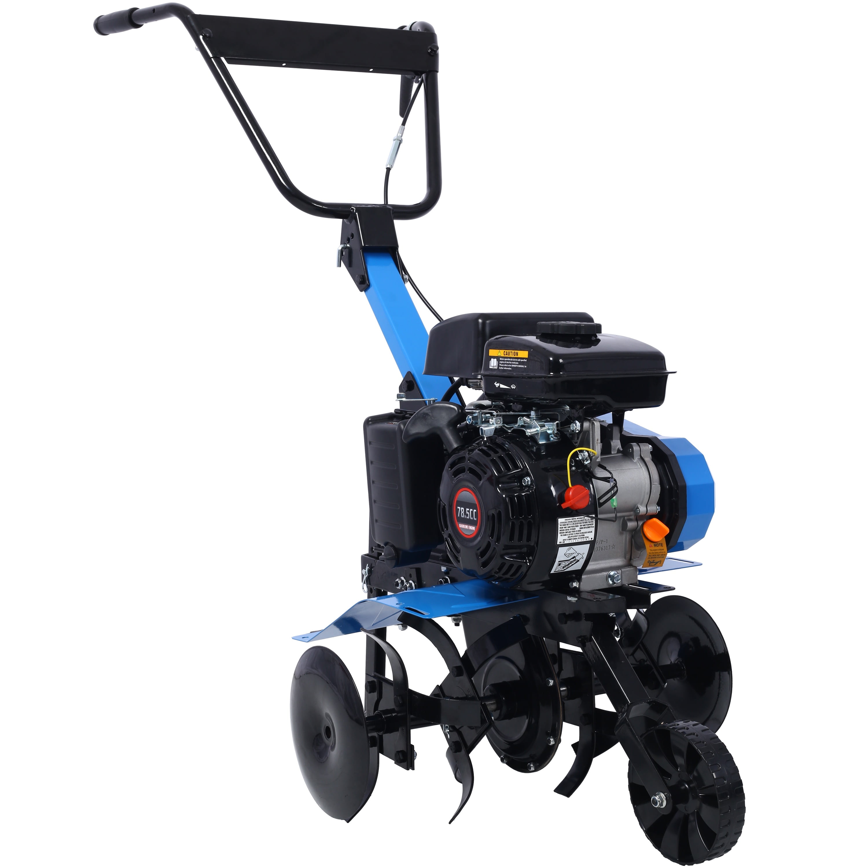 2 in 1 Gas Powered Rototiller Cultivator | 3.0HP 78.5cc 4-Cycle Engine | 18" Tilling Width & 15cm Deep Soil Loosening | w/ Quick-Start & Wheels