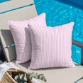 thumbnail image 6 of Pillow Covers 16x16 Inch, Pink White Stripe Linen Pillowcase with Invisible Zipper, Modern Minimalist Geometric Striped Decorative Throw Pillow Covers Cushion Case for Couch Sofa Bed Living Room, 6 of 9