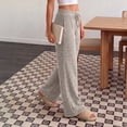 thumbnail image 4 of SUNBS Women's Pants Stretch Knit Wide Leg High Waist Drawstring Lounge Sweatpants with Pockets, 4 of 9