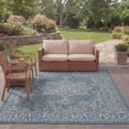 thumbnail image 4 of SAFAVIEH Courtyard Clodagh Medallion Indoor/Outdoor Area Rug, Navy/Grey, 5'3" x 7'7", 4 of 16