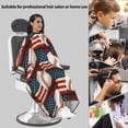thumbnail image 5 of Baseball America Flag Barber Cape 66"x55" Salon Hair Cutting Haircut Cape Color Capes Stylist HairdresserApron, 5 of 7