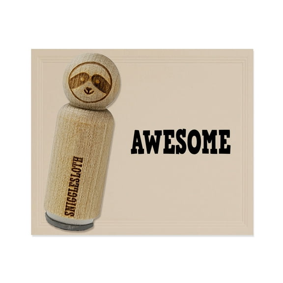 Awesome Fun Text Teacher Rubber Stamp for Scrapbooking Crafting Stamping - Mini 1/2 Inch