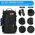 thumbnail image 3 of FANOTEK Fishing Backpack with Rod Holder, 600D Waterproof Outdoor Tackle Bag, Fishing Gear Tackle Box Storage Bag Black, 3 of 11