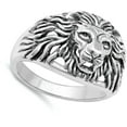 thumbnail image 4 of Lion Head Courage Strength Excellence Ring .925 Sterling Silver Band Jewelry Female Male Size 13, 4 of 4