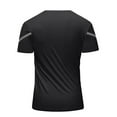 thumbnail image 3 of YLSDY New summer arrivals Men's Fall and Summer Outdoor Sports Performance Quick-Drying Moisture Wicking Short-Sleeved Running Shirt T-Shirt Black XXXXXL, 3 of 3
