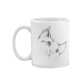 thumbnail image 1 of Kitten Face Sketch Mug - Image by Shutterstock, 1 of 4