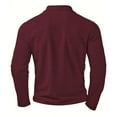 thumbnail image 5 of Lopecy-Sta Men's Long Sleeve Tops Casual Textured Casual Collared V Neck Sweater Ribbed Lightweight Knitted Long Sleeve Polos for Men, 5 of 6
