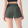 thumbnail image 3 of Tsesme Women’s Sport Shorts with Zip Pockets Lightweight Quick Dry Workout Yoga Shorts Elastic High Waisted Loose Running Shorts,Green-a,M, 3 of 6