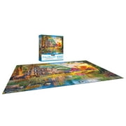 RoseArt Colorluxe 1000-Piece Sunset at the Farm Adult Interlocking Puzzle