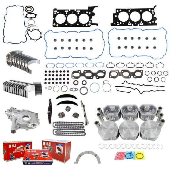 DNJ EK4100M Master Engine Rebuild Kit Fits Cars & Trucks 2006-2007 Ford 3.0L V6 24V DOHC 2968cc