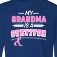 thumbnail image 4 of Inktastic My Grandma is a Survivor Breast Cancer Awareness Long Sleeve Youth T-Shirt, 4 of 5