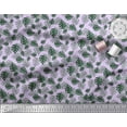 thumbnail image 3 of Soimoi Purple Poly Georgette Fabric Monstera Leaves Print Fabric by the Yard 52 Inch Wide, 3 of 3