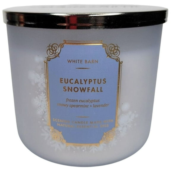Bath and Body Works Eucalyptus Snowfall Scented 3-Wick Candle (14.5 OZ / 411 G)