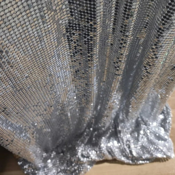 Metallic mesh fabric deals