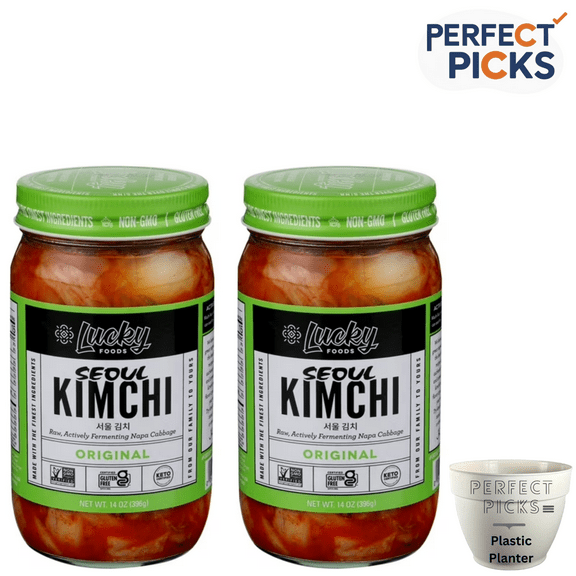 Lucky Seoul Original Kimchi, 14 oz Jar ( Pack of 2 )