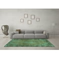 thumbnail image 3 of Ahgly Company Machine Washable Indoor Square Persian Turquoise Blue Traditional Area Rugs, 7' Square, 3 of 4