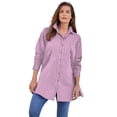 thumbnail image 1 of Roaman's Women's Plus Size Kate Tunic Big Shirt Button Down Tunic Shirt, 1 of 6