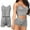 Grey, variant on TEVEQ Pajamas for Women Set Sleeveless Pajamas Set Casual Sleepwear Soft Pj Sets Tank Top and Shorts 2 Piece Loungewear for Summer Womens Pajama Sets Soft Lace Trim Sleepwear 2 Piece Shorts