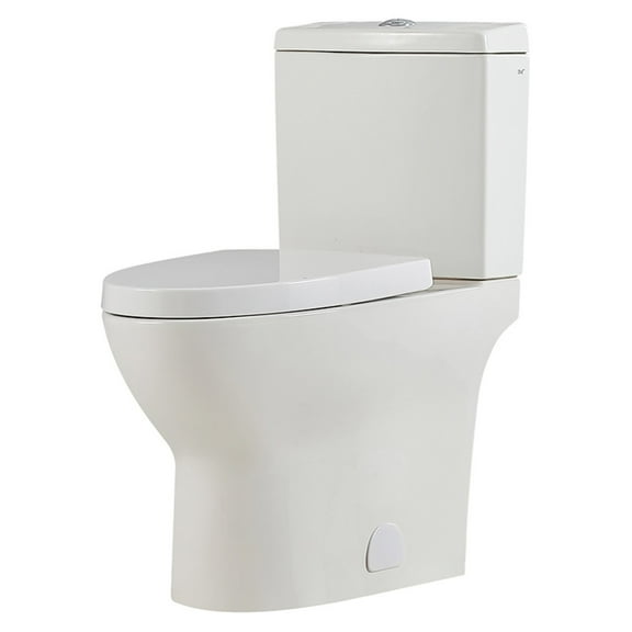 Ove Decors Beverly Two-Piece Elongated Dual Flush Ceramic Toilet with Soft Close Seat